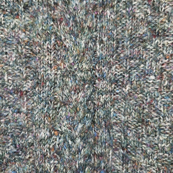 NWOT Jillian & Nicole green tweed cotton wool cowl neck sweater Womens Medium - Picture 7 of 8